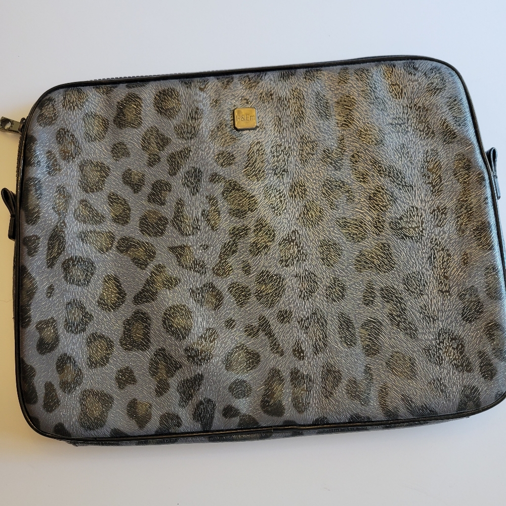 R&Em laptop bag cheetah print